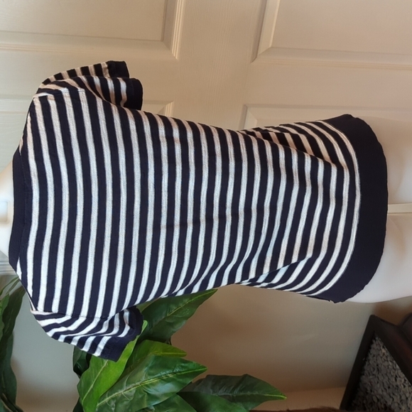 Loft Women's Striped Short Sleeve Knit Top Size XS - Picture 4 of 6